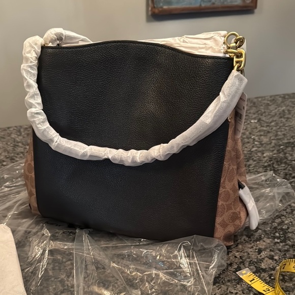 Coach Black leather and coated canvas Brown Women's Bag NWT - Picture 7 of 15